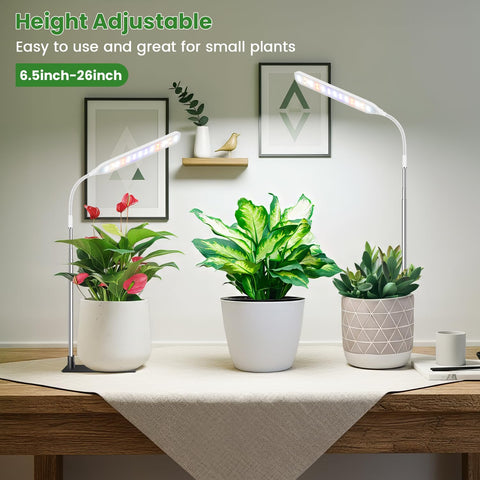 Wolezek grow light with 52 LEDs for greens and blooms.