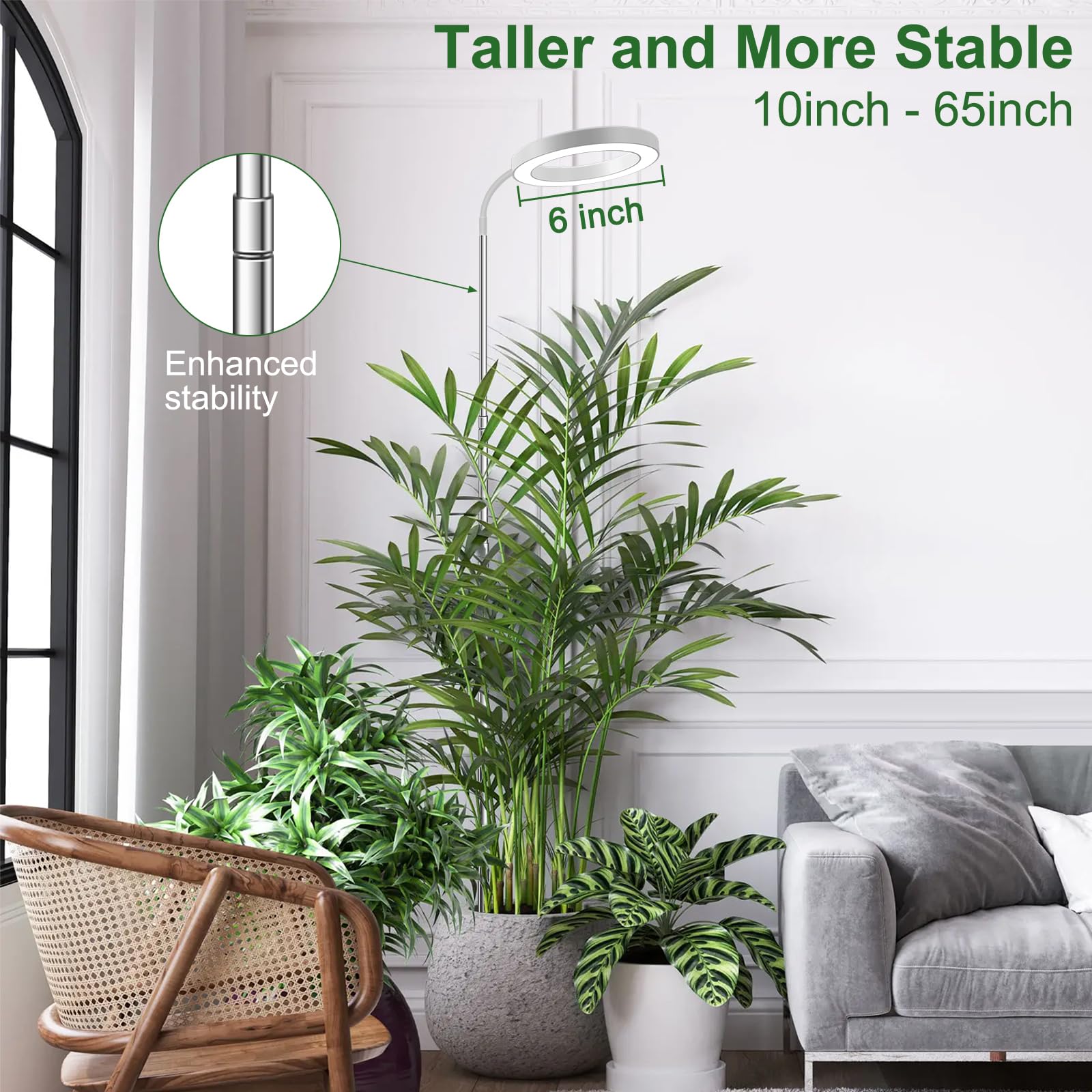 wolezek grow light offers 6500K, 3000K, 500K temps for plants