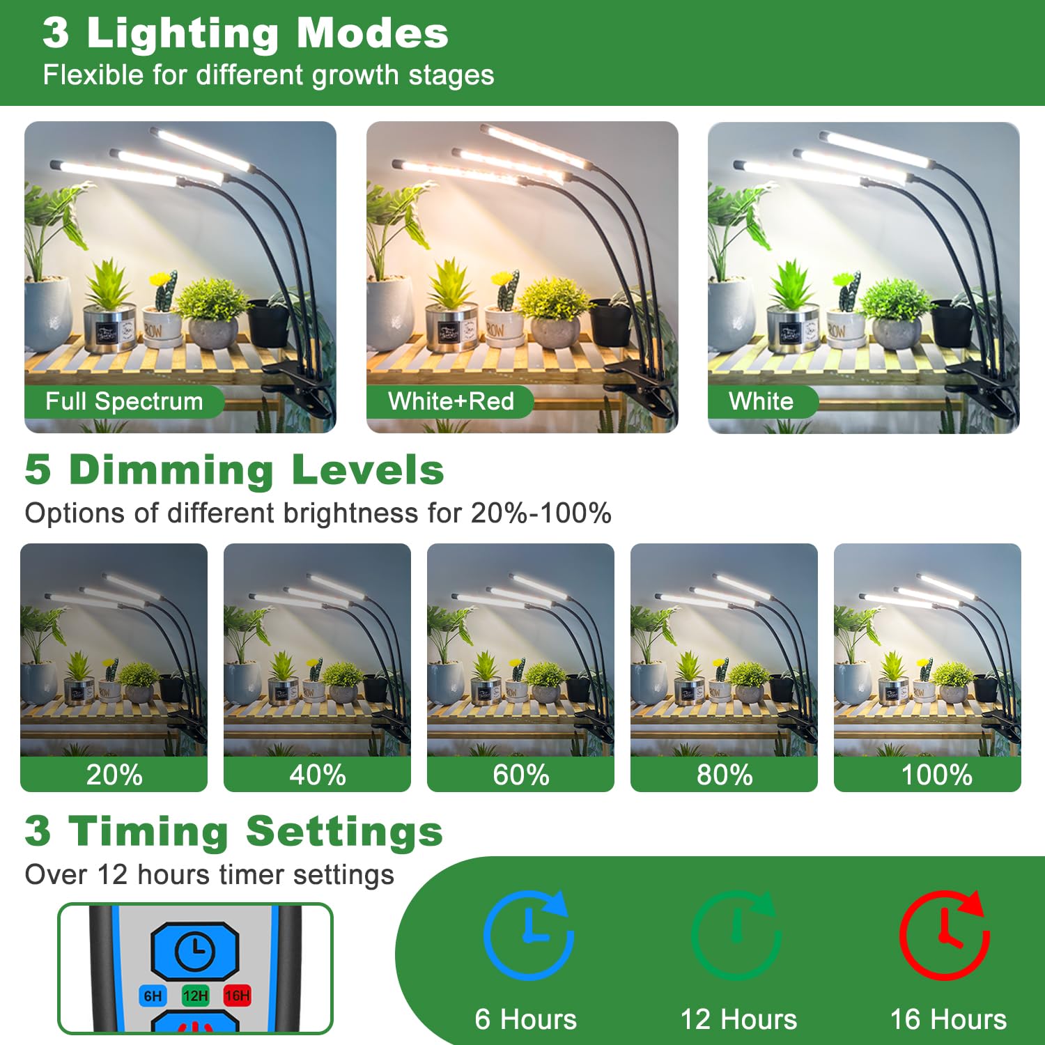 Wolezek grow lights timer mode supports auto on/off routines.