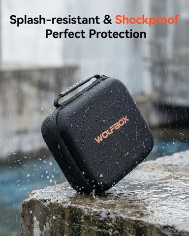 WOLFBOX case features integrated mesh pocket for nozzles and cables, keeping tools organized.