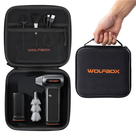 WOLFBOX MF200 case with precision-fit design for secure travel and storage.