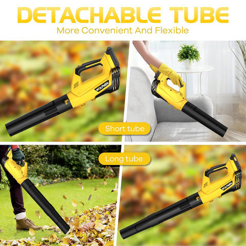 WOLFMEN leaf blower easy assembly with two nozzles