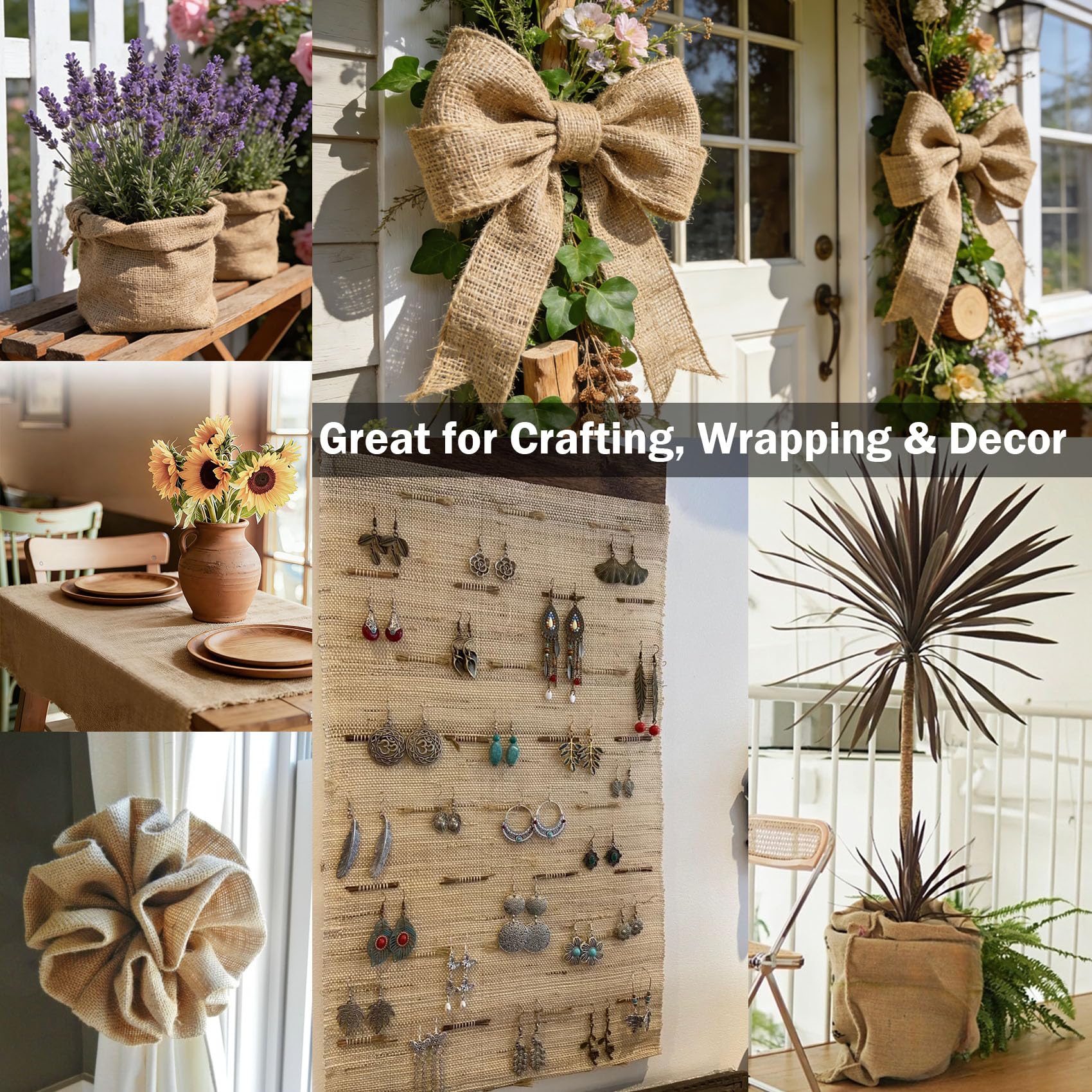 WOLOGO burlap roll for wedding backdrop shows natural warmth and versatile decor.