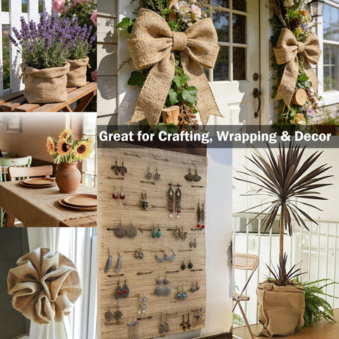 WOLOGO burlap roll for wedding backdrop shows natural warmth and versatile decor.