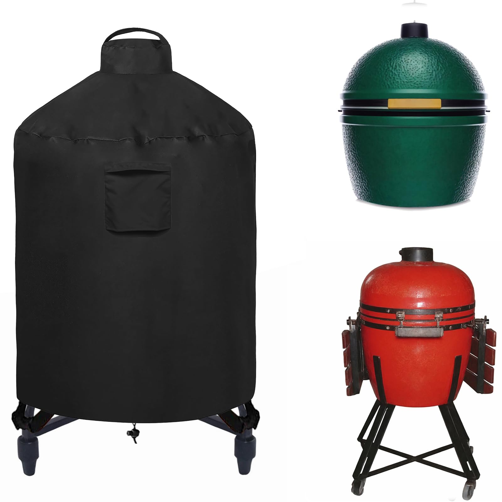 WOMACO cover for Large Big Green Egg protects the grill with waterproof fabric.
