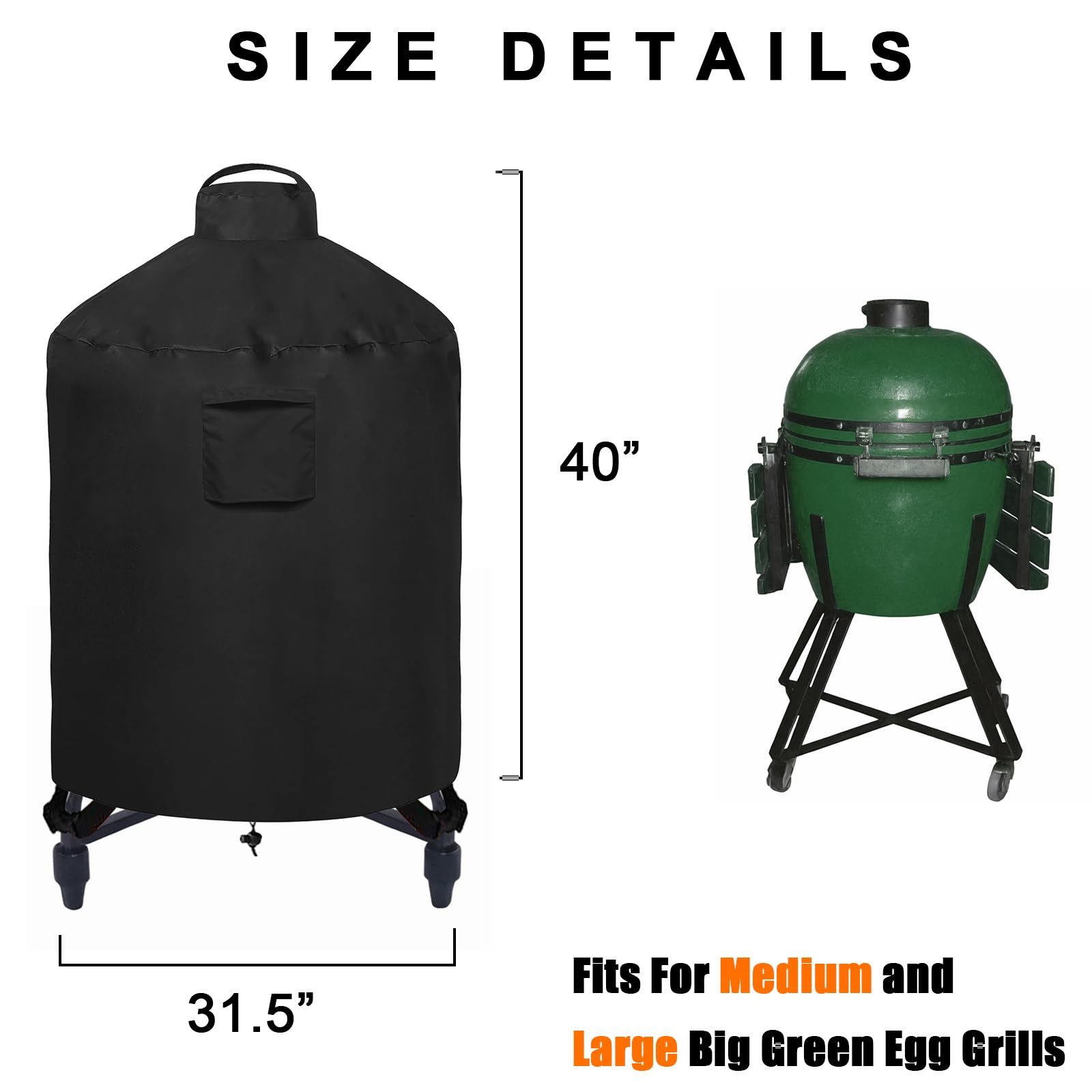 WOMACO measuring guide helps ensure a perfect fit for Large Big Green Eggs.