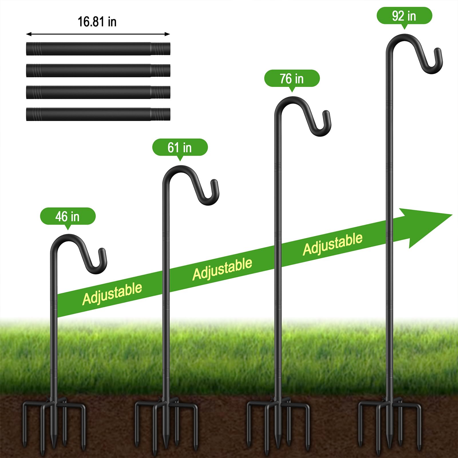 Womnwomn easy, tool-free ground installation with foot-assisted setup.