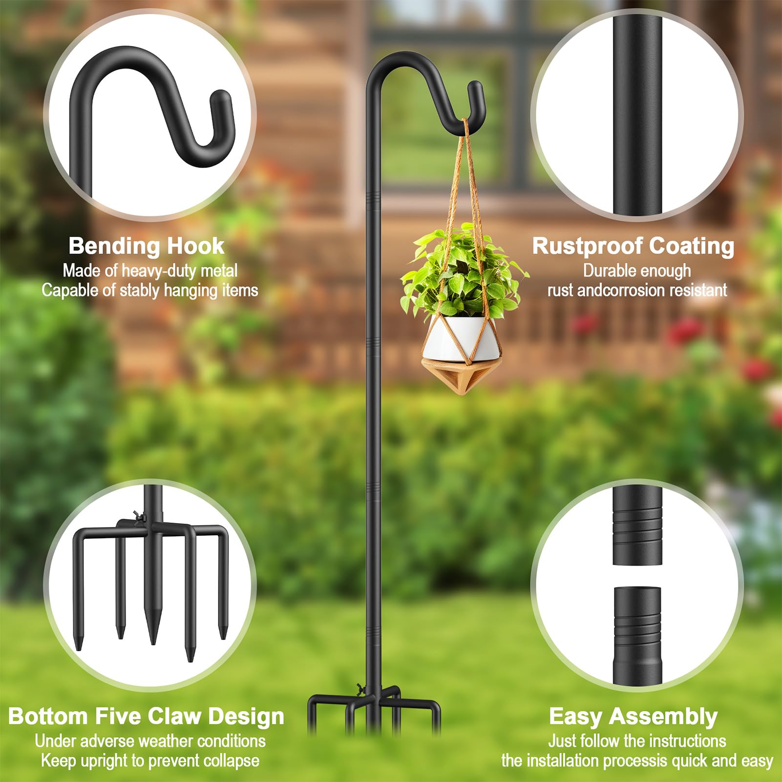 Womnwomn adjustable height from 48 to 76 inches for versatile hanging.