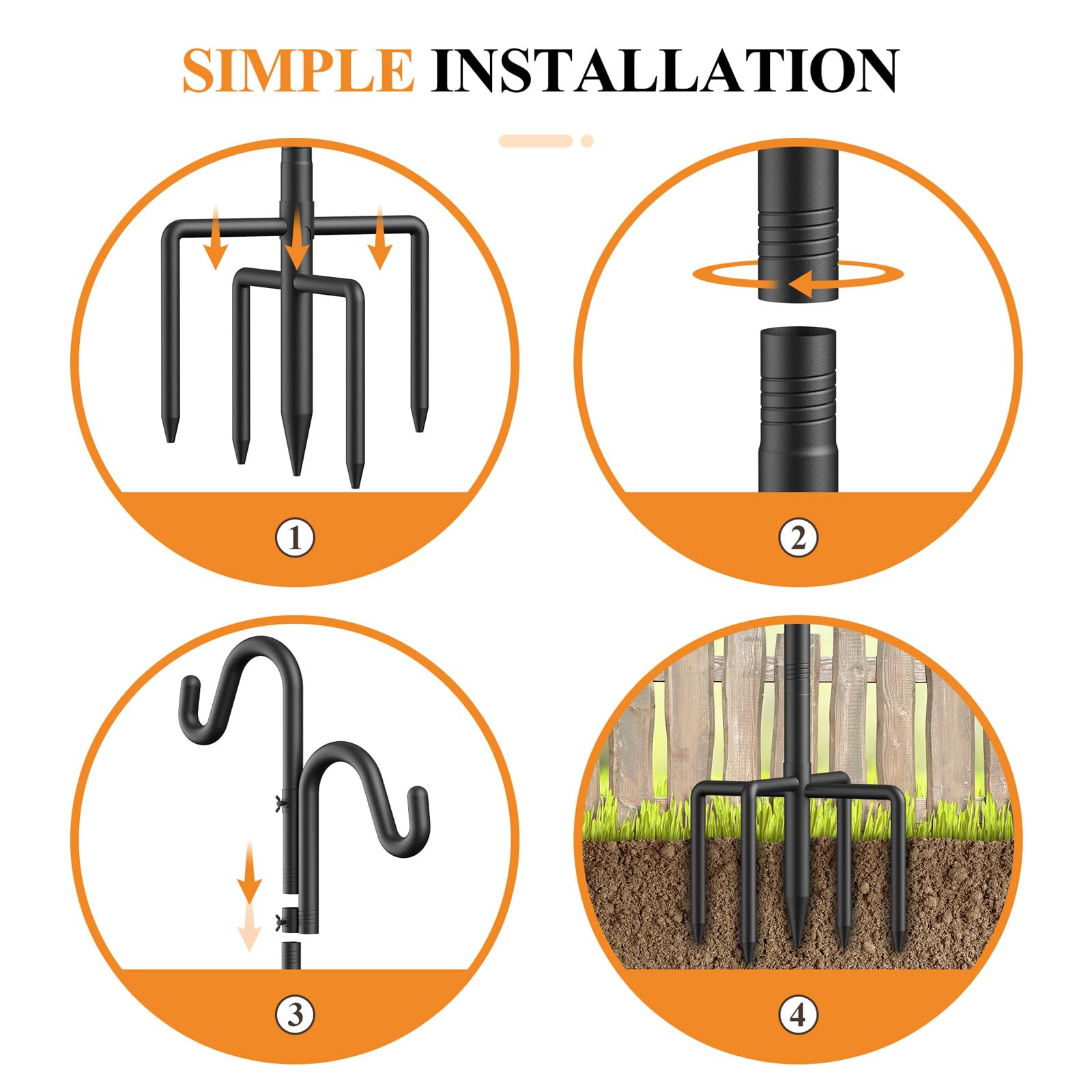 Height-adjustable from 46 to 92 inches for flexible placement.