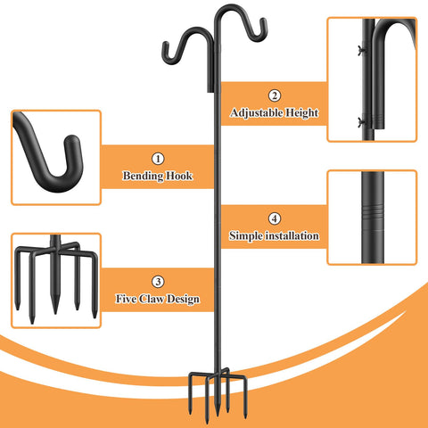 Powder-coated black finish on the Womnwomn pole prevents rust and wear.