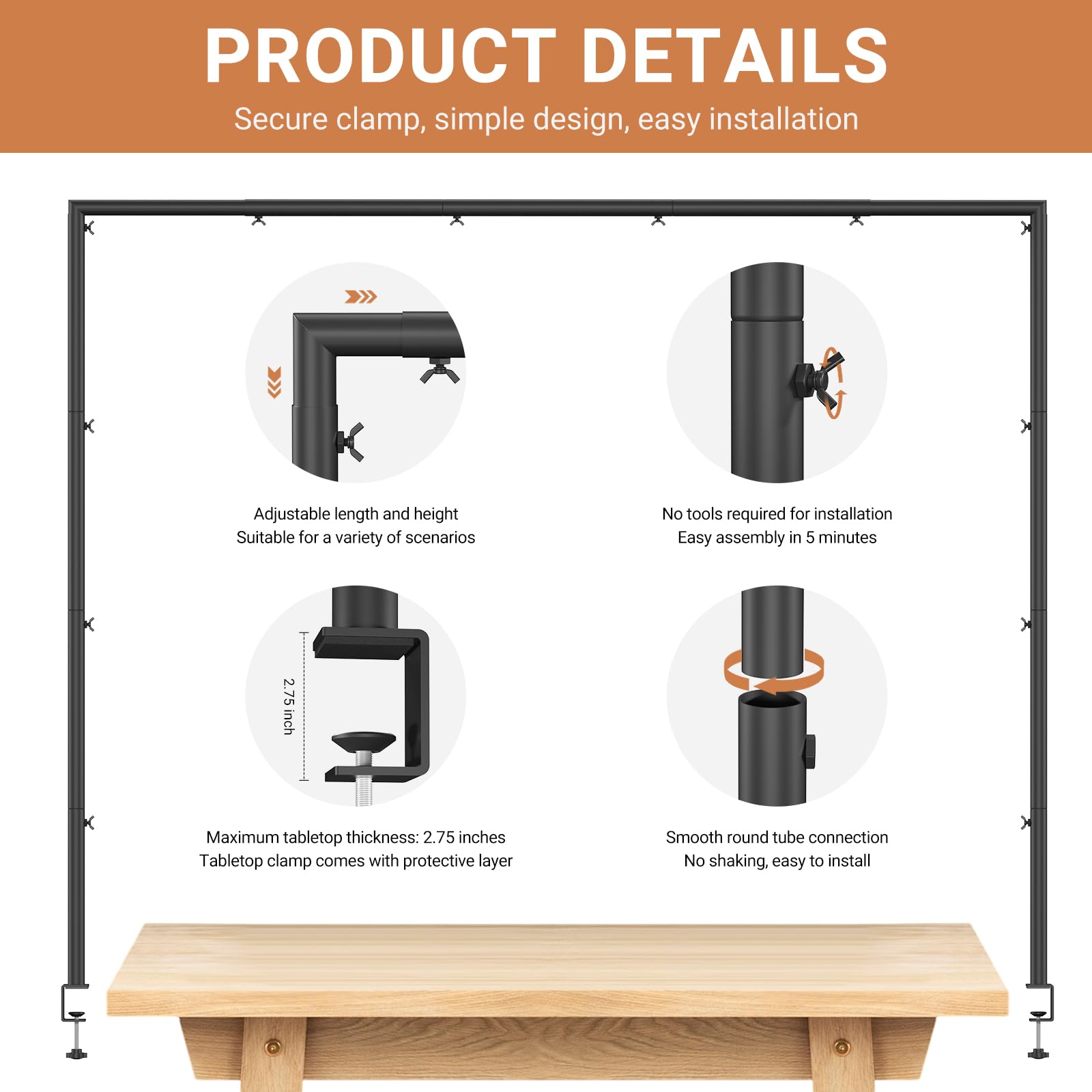 Womnwomn sturdy metal frame offers reliable support for hanging décor