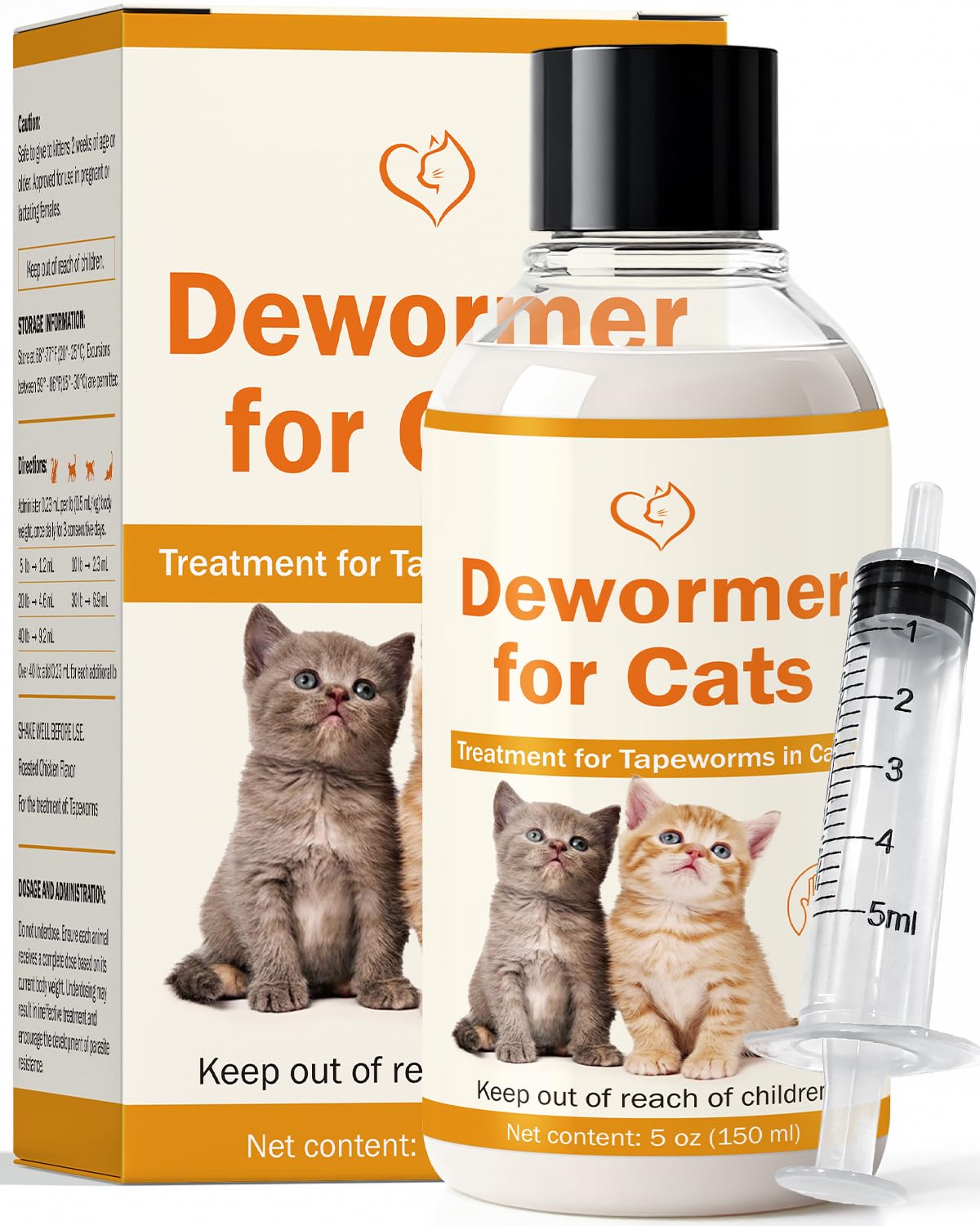 WOMRICH tapeworm bottle front for feline digestive balance and easy dosing.