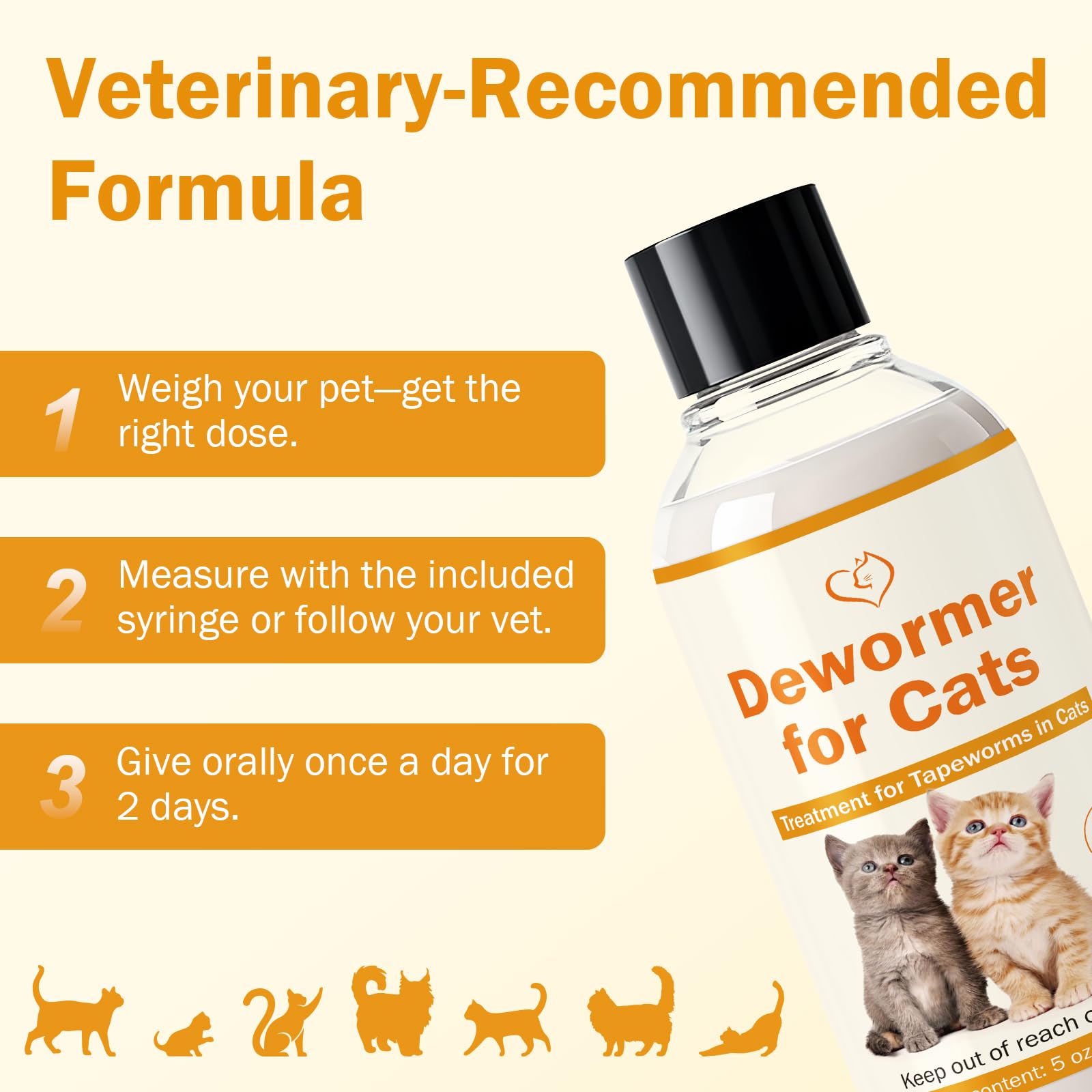 WOMRICH tapeworm dropper closeup for precise, stress-free feline dosing.