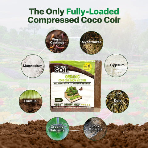 Wonder Soil expands to 72 quarts for a large, nutrient-rich growing base.