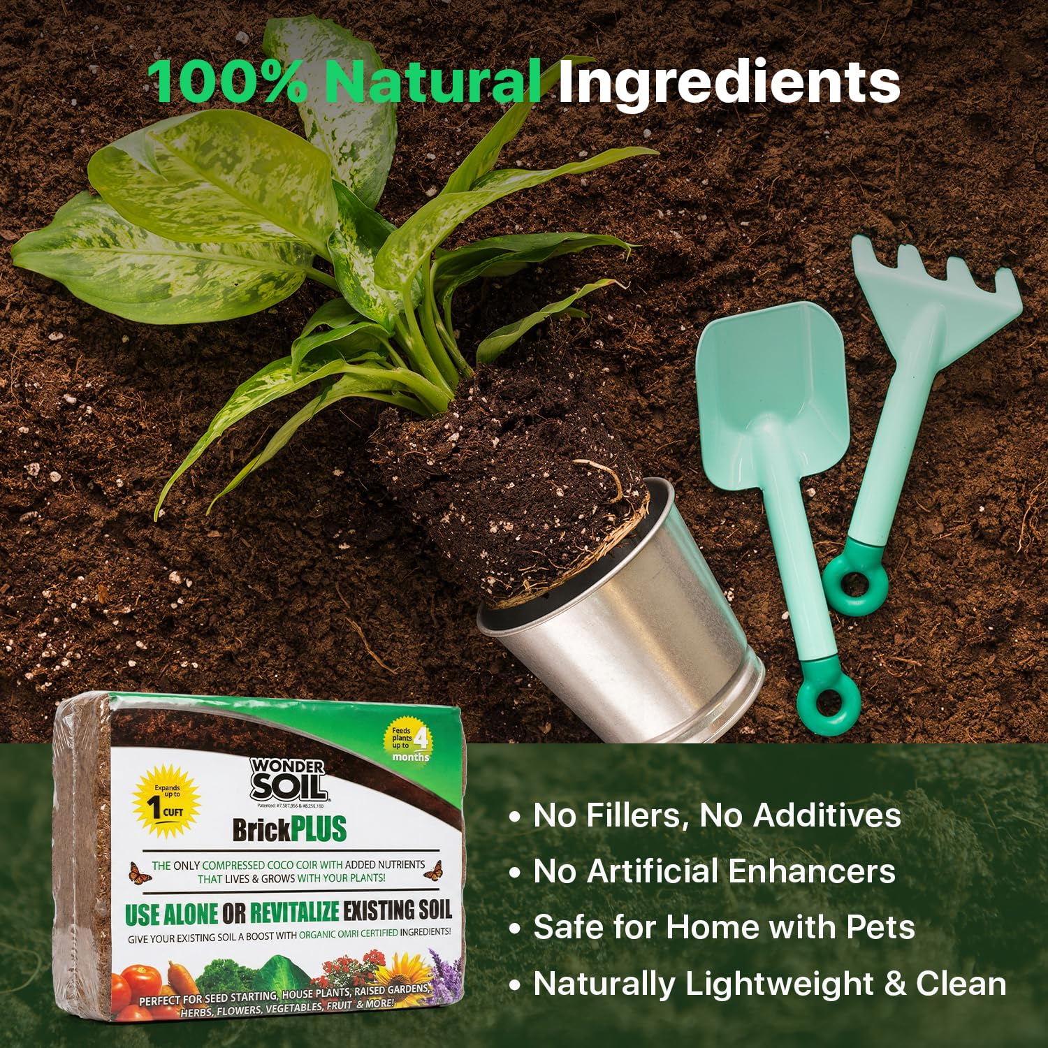 Wonder Soil promotes fast drainage and aeration for healthy roots