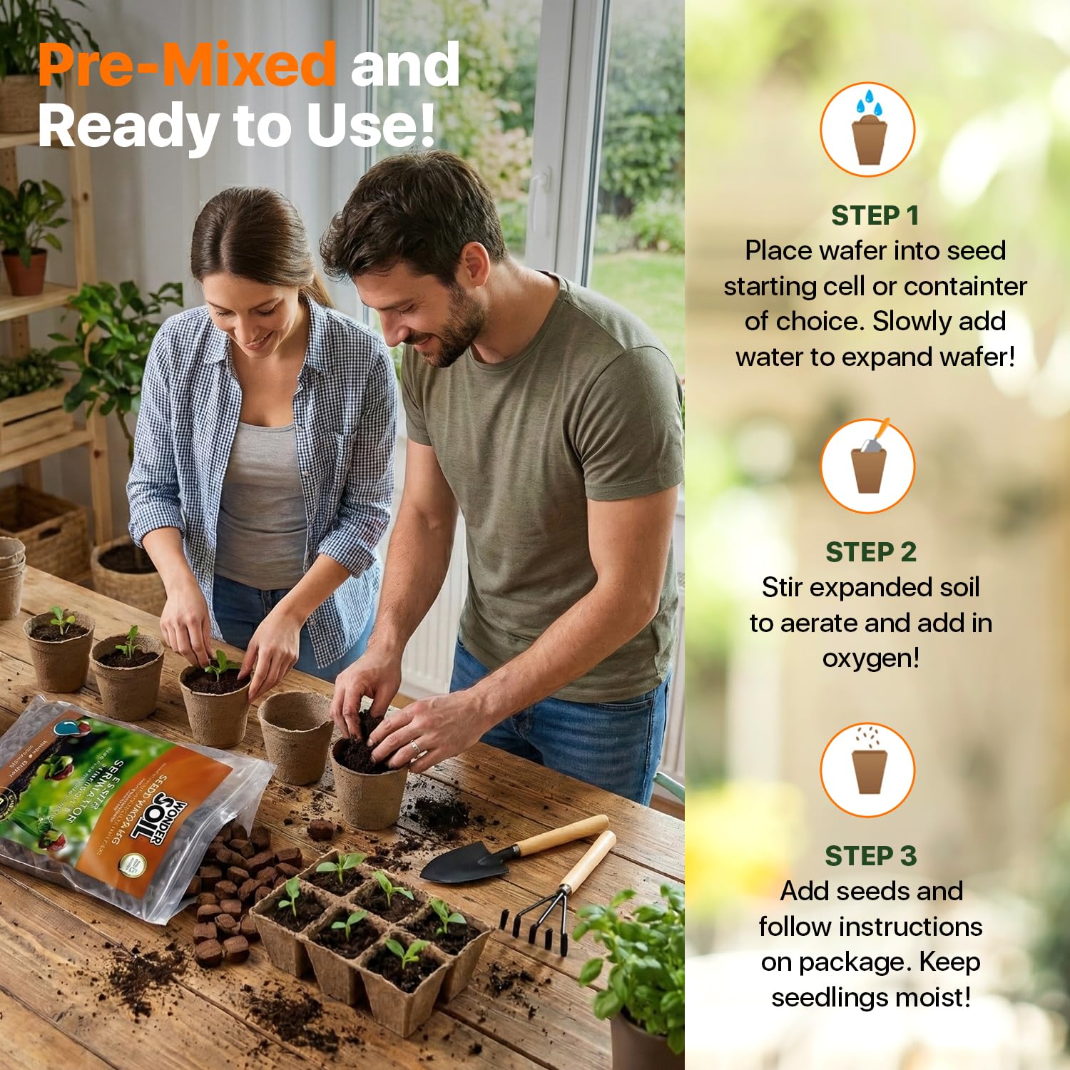 Wonder Soil mycorrhizae and castings support healthier root development.