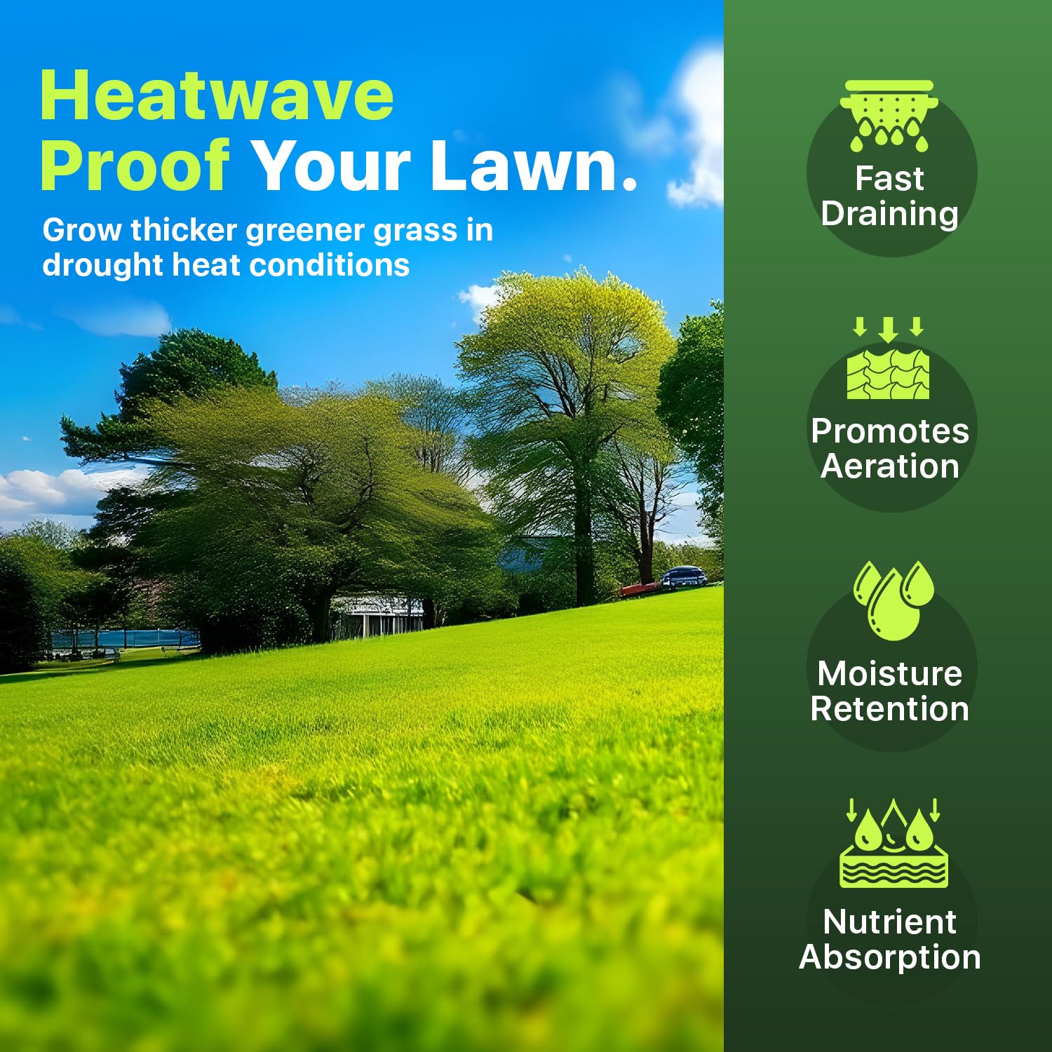 Wonder Soil water-saving polymer visual highlights extended watering intervals.