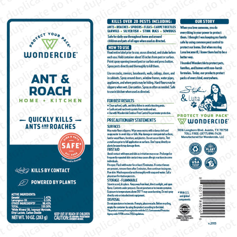 Wondercide ant and roach aerosol spray for indoor spaces