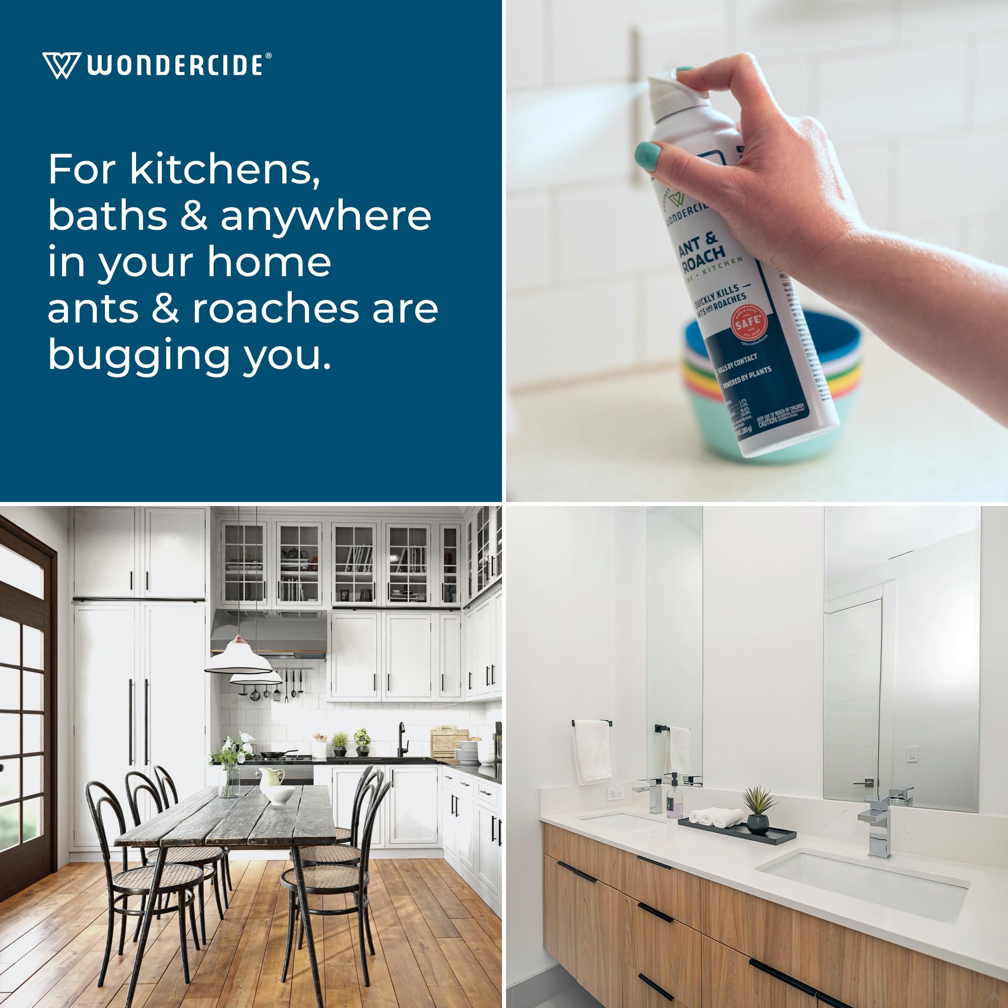 Wondercide ant and roach aerosol spray is pet-safe when used as directed