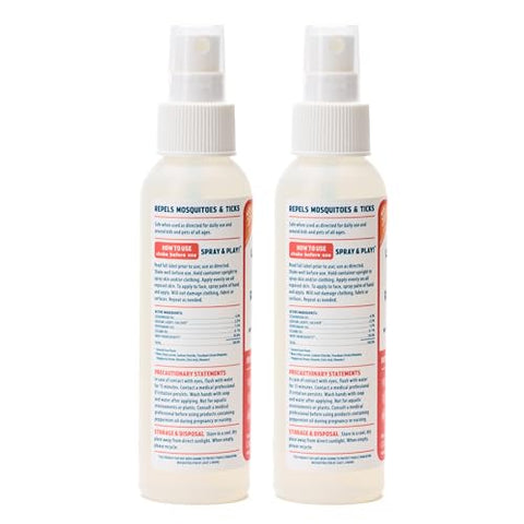 Wondercide bottle being sprayed for quick outdoor bug protection