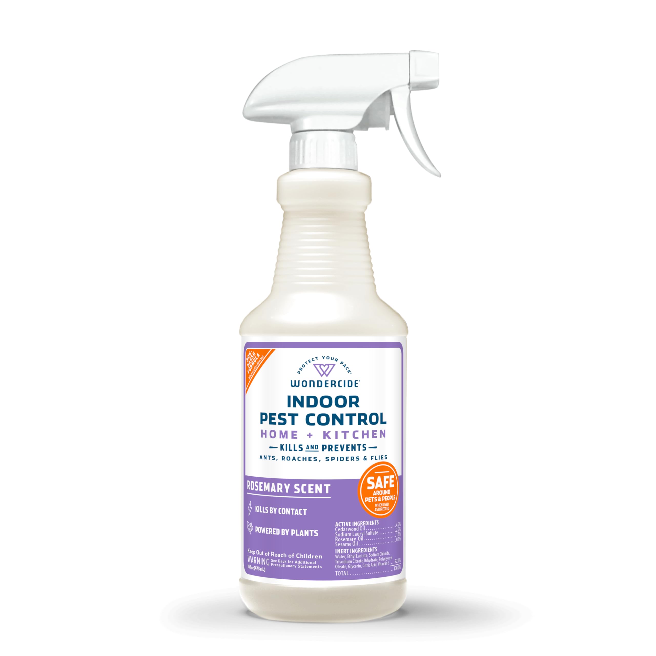 Wondercide indoor pest-control spray bottle for quick, pet-friendly bug relief.
