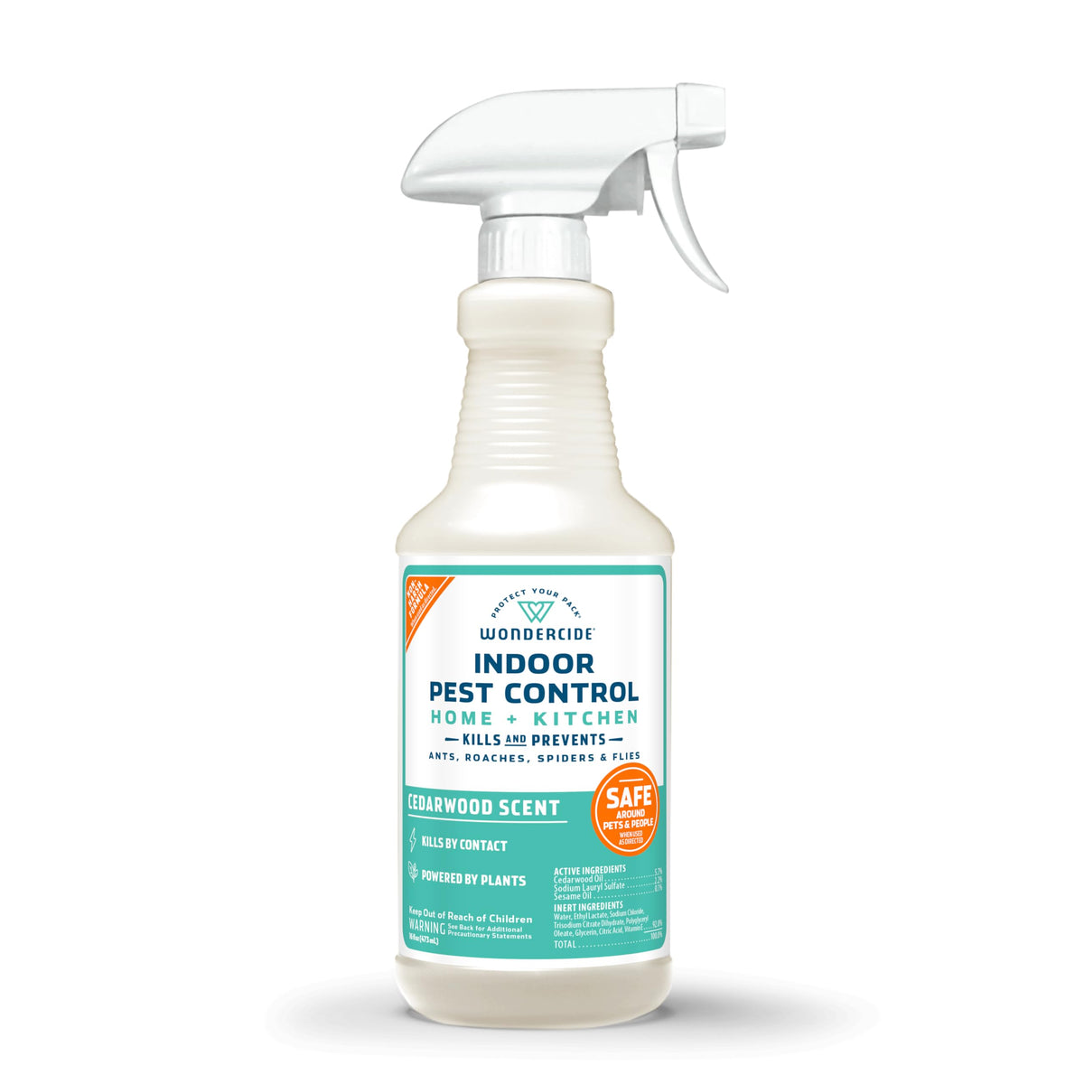 Wondercide Cedarwood indoor pest control spray bottle for safe home use.