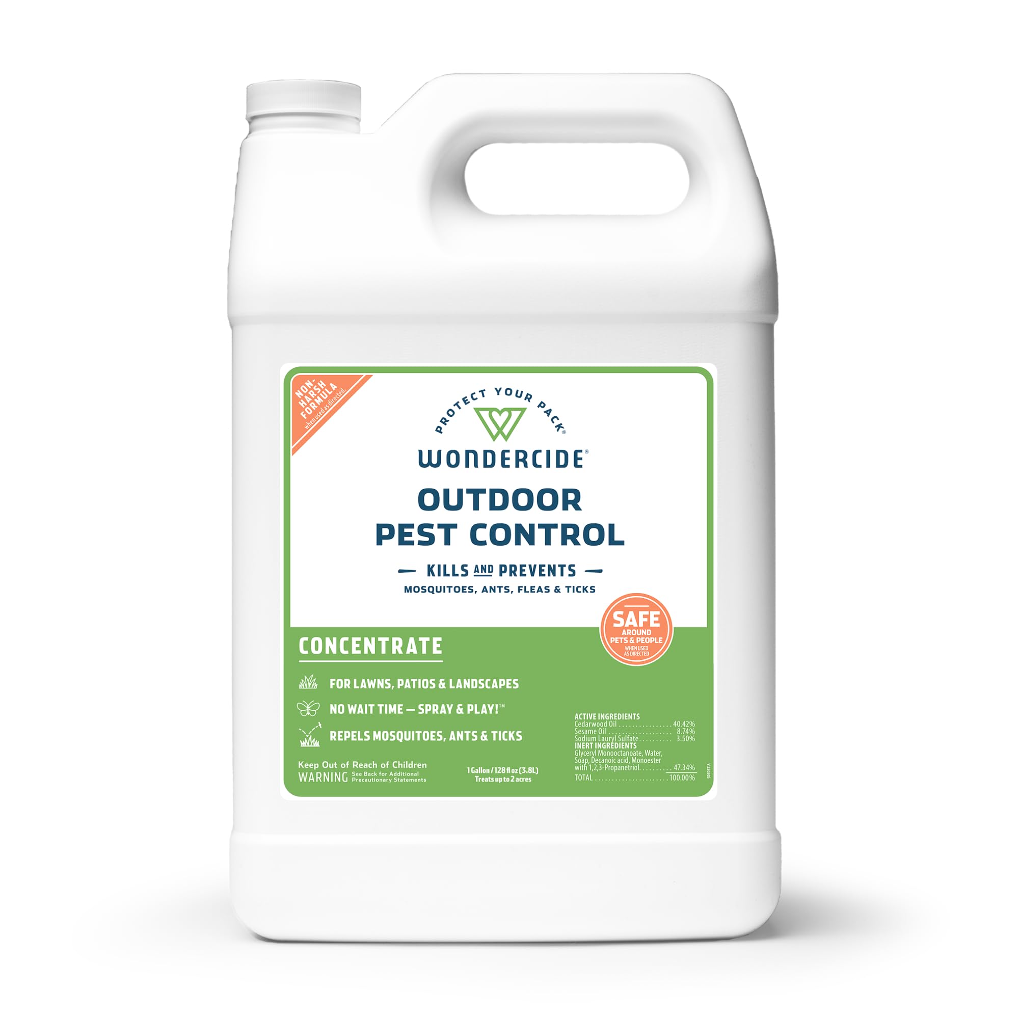 Wondercide outdoor pest concentrate pour: easy mix for backyard protection.