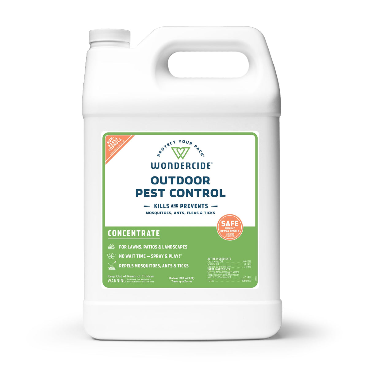 Wondercide outdoor pest concentrate pour: easy mix for backyard protection.