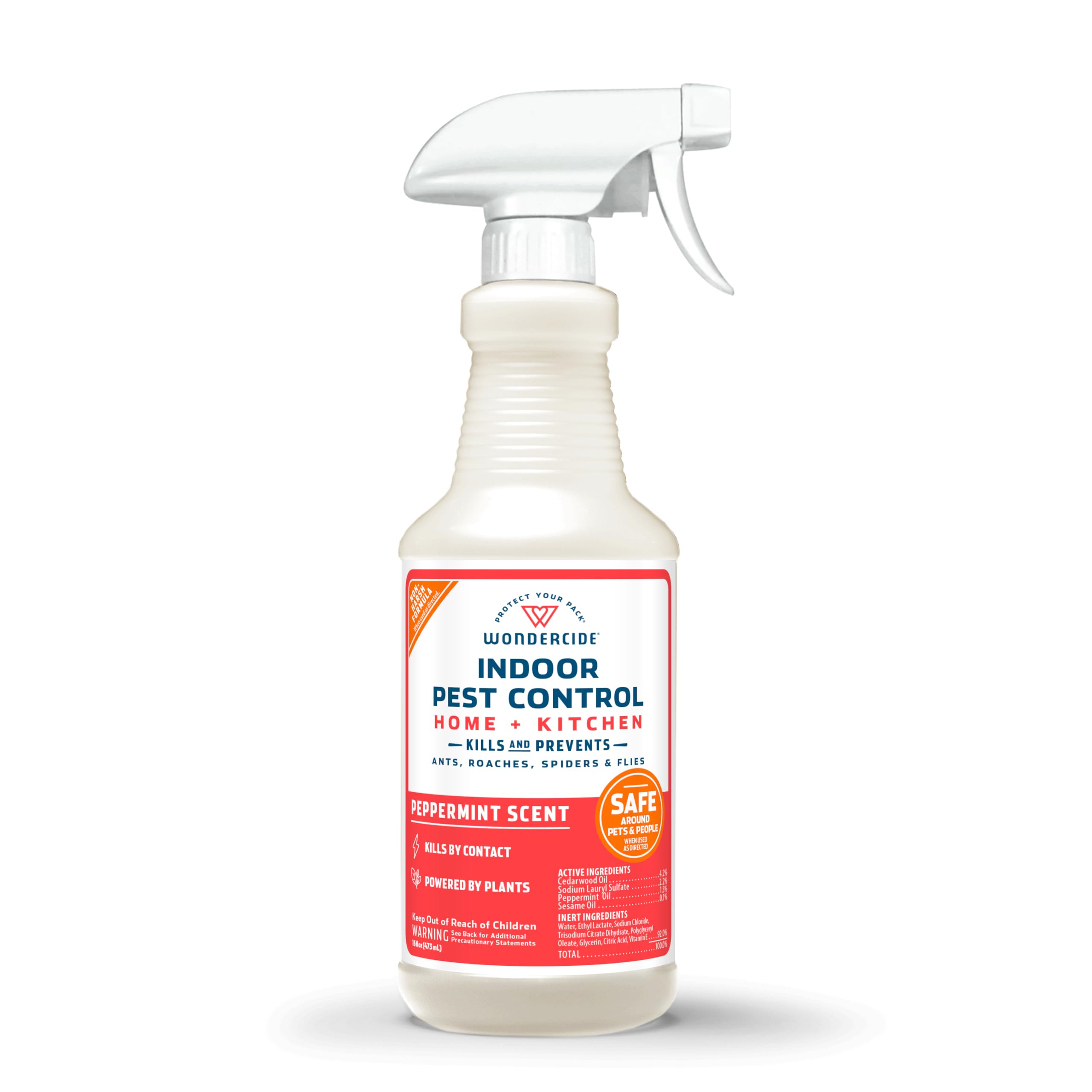 Wondercide Peppermint indoor pest spray bottle ready for easy room treatment