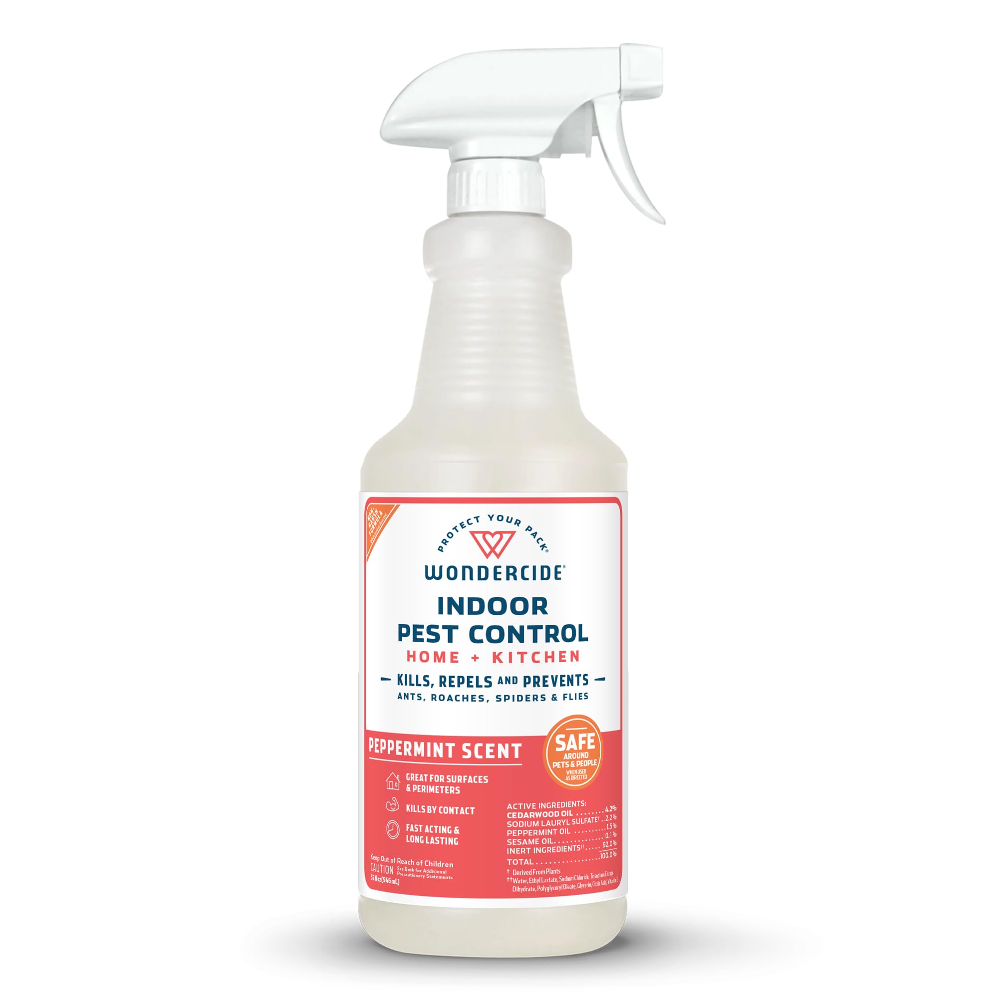 Wondercide peppermint spray bottle for safe, plant-powered indoor pest control.