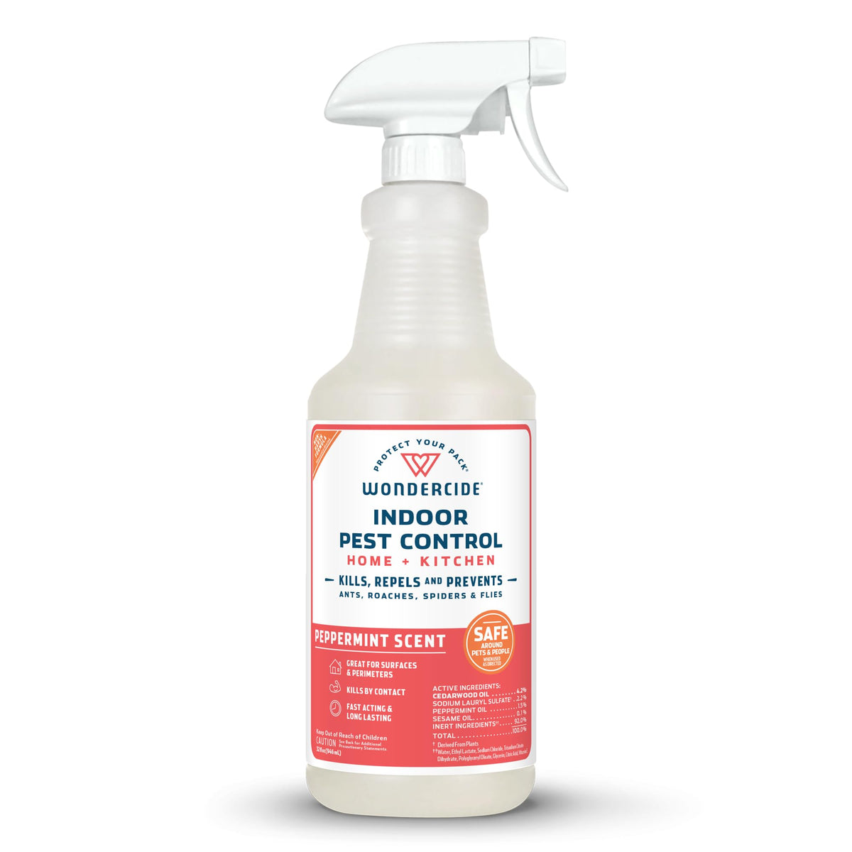 Wondercide peppermint spray bottle for safe, plant-powered indoor pest control.
