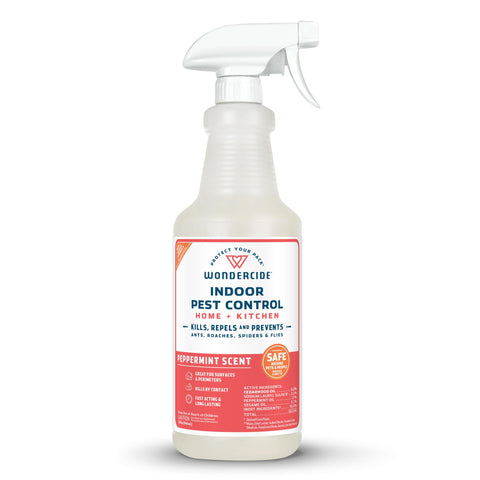Wondercide peppermint spray bottle for safe, plant-powered indoor pest control.