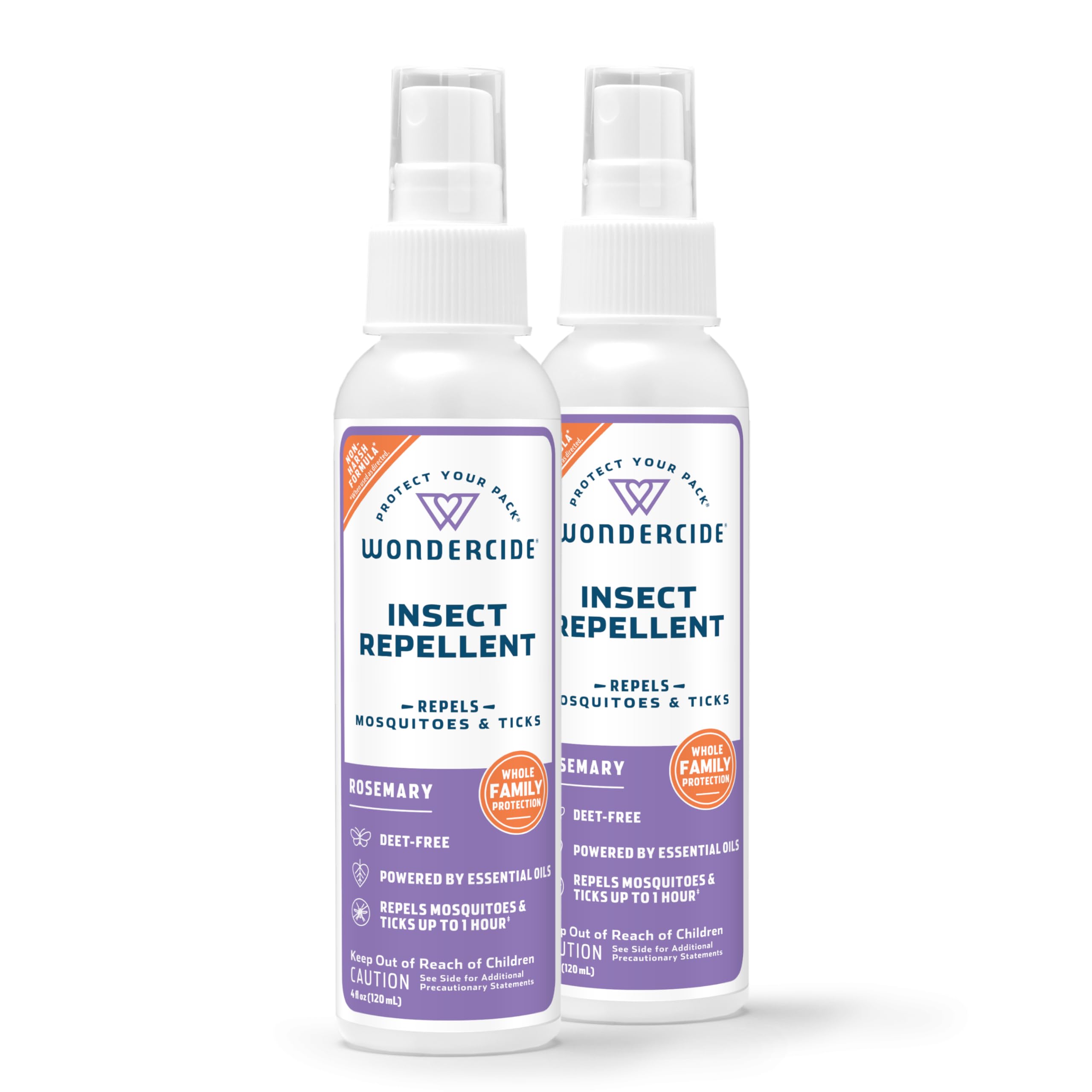 Wondercide Rosemary 2-Pack bottle front showing family-friendly repellent