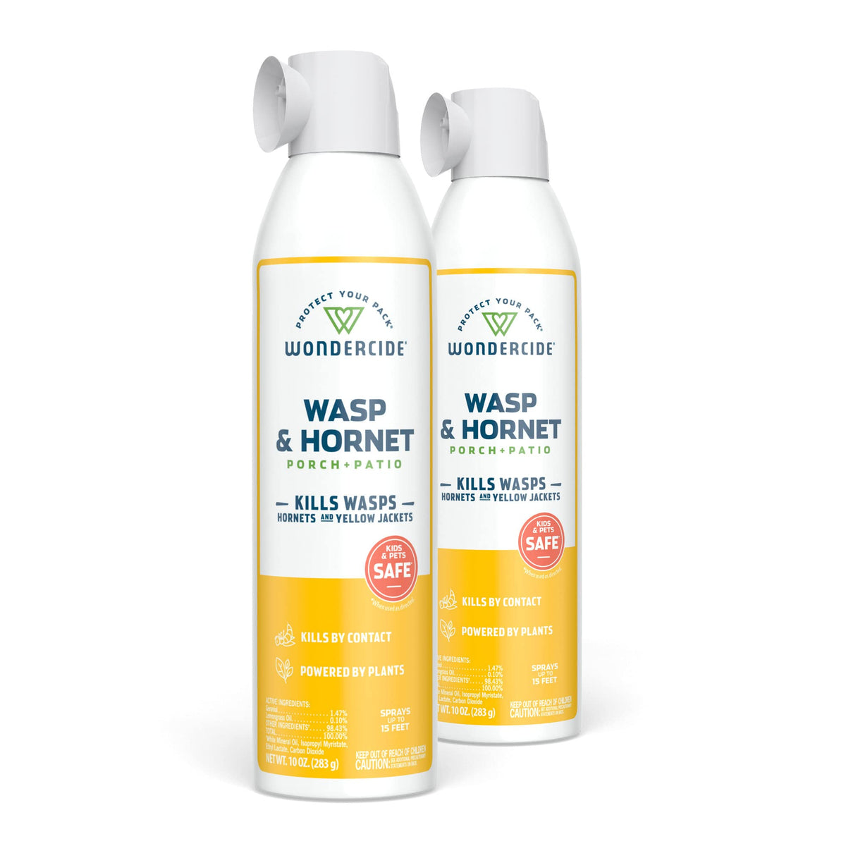 Wondercide Wasp & Hornet Killer with a 15-foot jet spray for fast outdoor control.