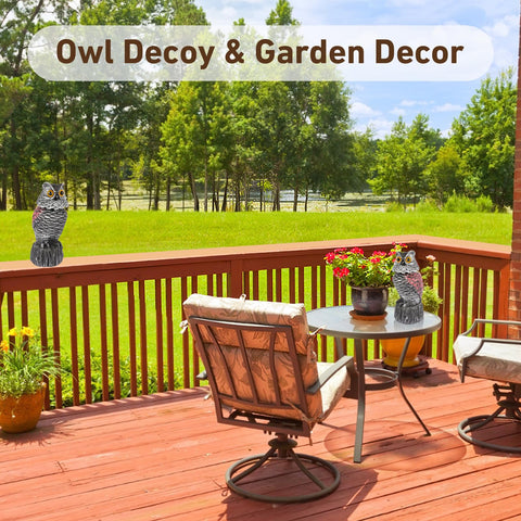 WonderField bobblehead owl decoy adds life to outdoor spaces.