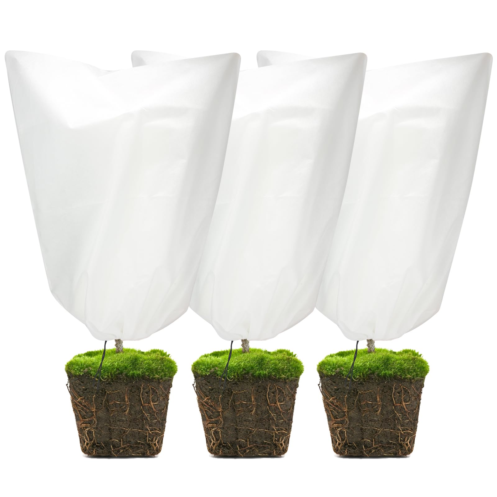 WonderField plant covers on a plant shield against frost and wind.