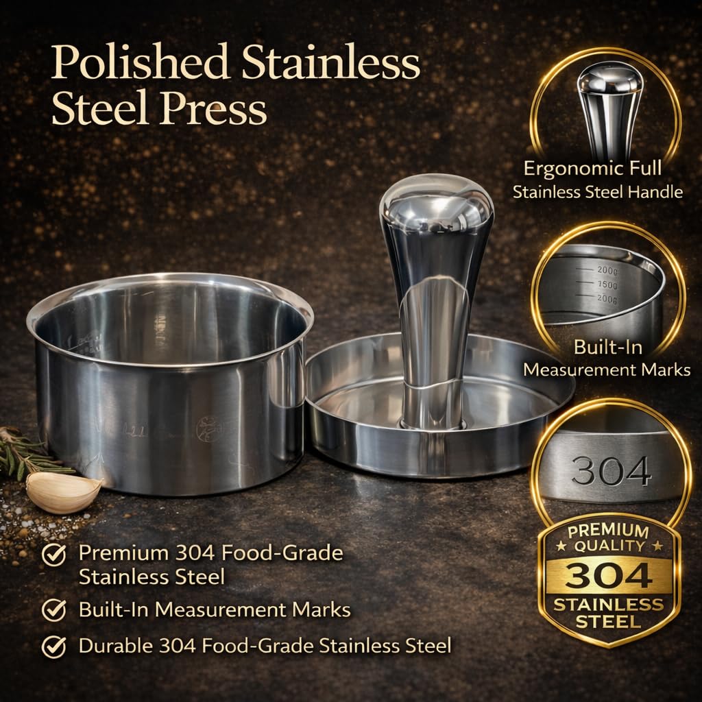 Wonderful Cuisine patty ring attached for multi-use patties and veggie discs