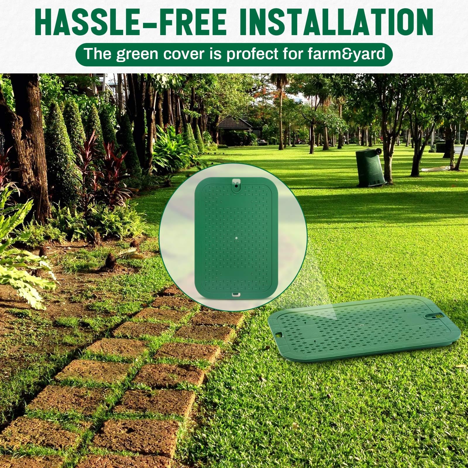 Wonderjune protects above-ground and underground valve boxes in yards.