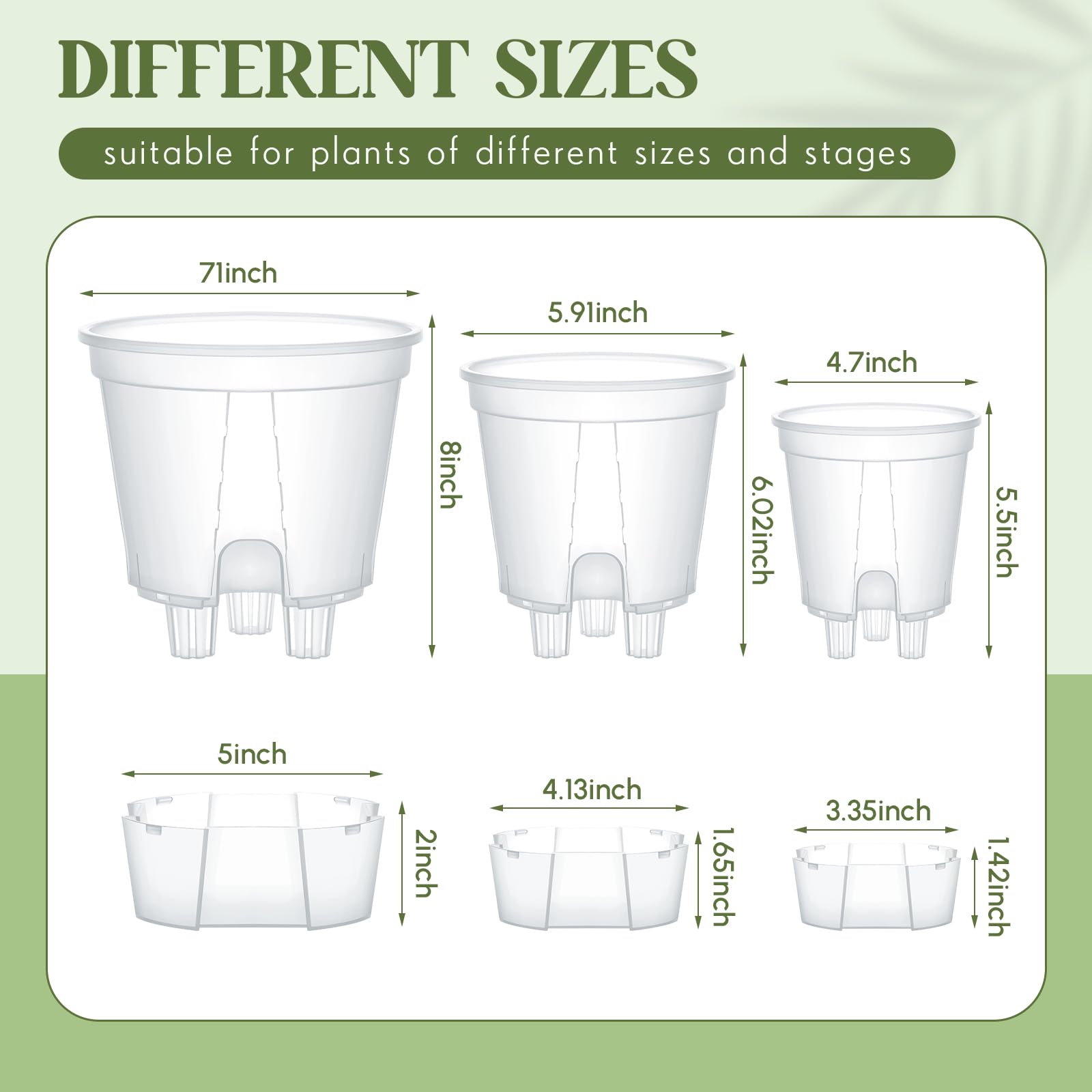 Wonderjune transparent pots enable quick root monitoring and soil checks.