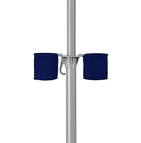 Wondershade cup holders and S-hooks keep drinks handy outdoors.