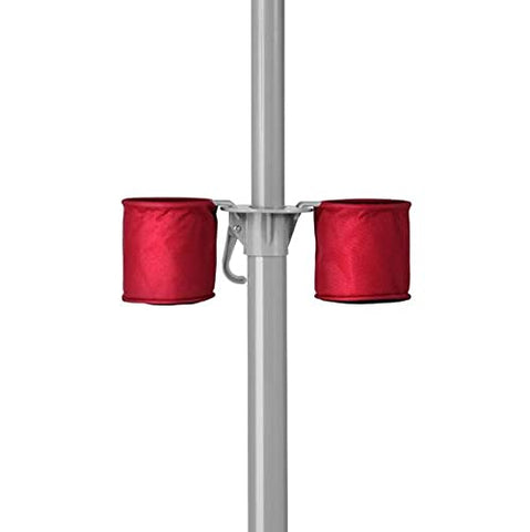 Wondershade tripod base with cupholders keeps drinks within reach