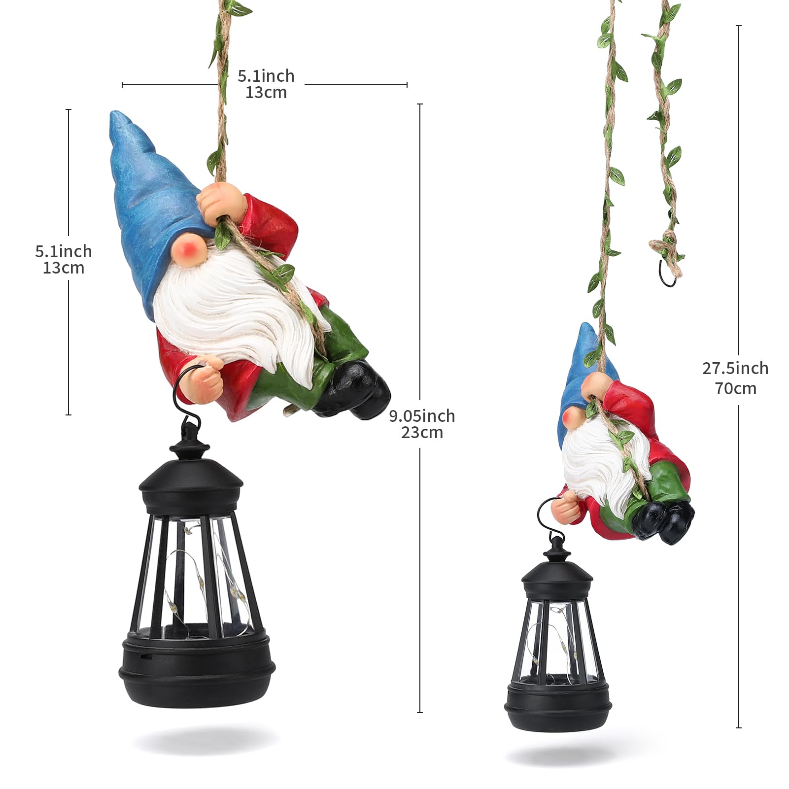 WONDHOME gnome on rope detail creates a playful focal point after dark