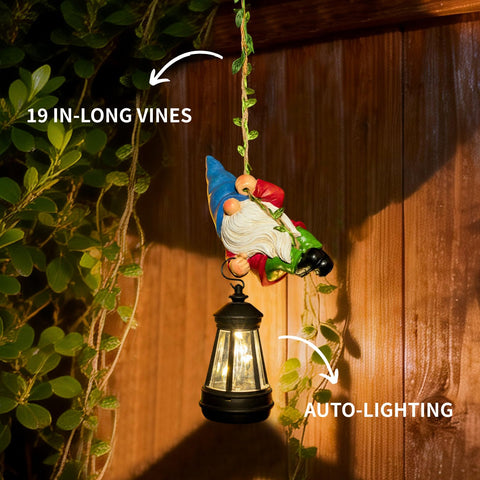 WONDHOME outdoor gnome hanging on wall brightens patios and walls