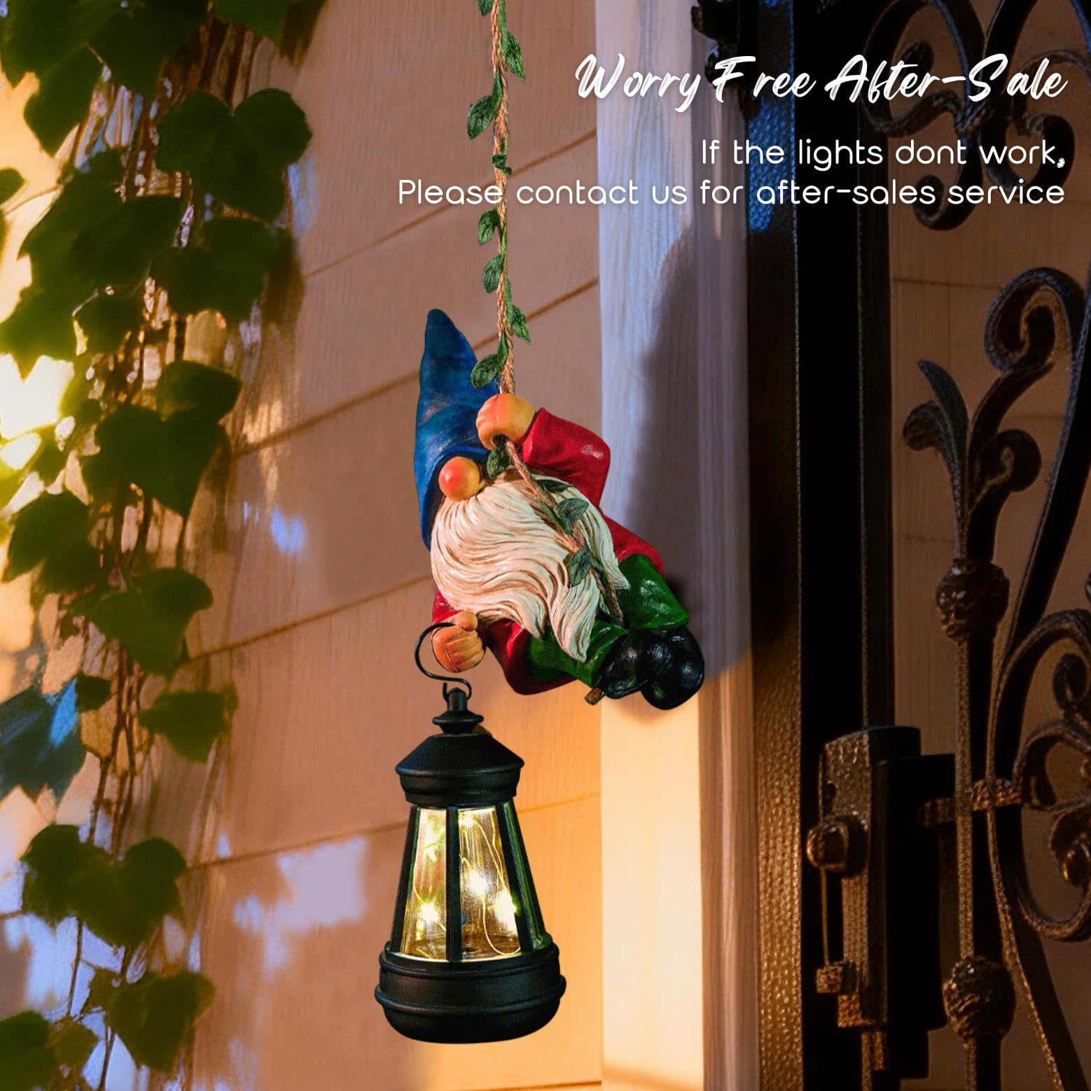 WONDHOME patio decor gnome creates inviting ambiance with gentle lighting