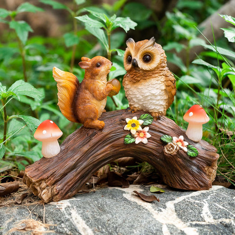 WONDHOME solar-owl-garden-statue-detail, hand-painted features that elevate curb appeal.