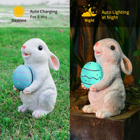 WONDHOME waterproof resin garden figurine withstands weather for year-round display.