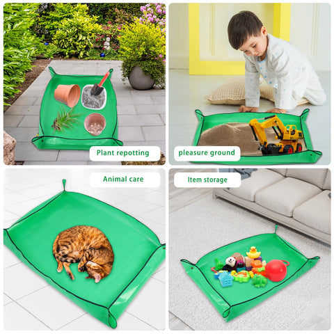 WondMall plant repotting mat keeps your workspace clean during plant transfers.