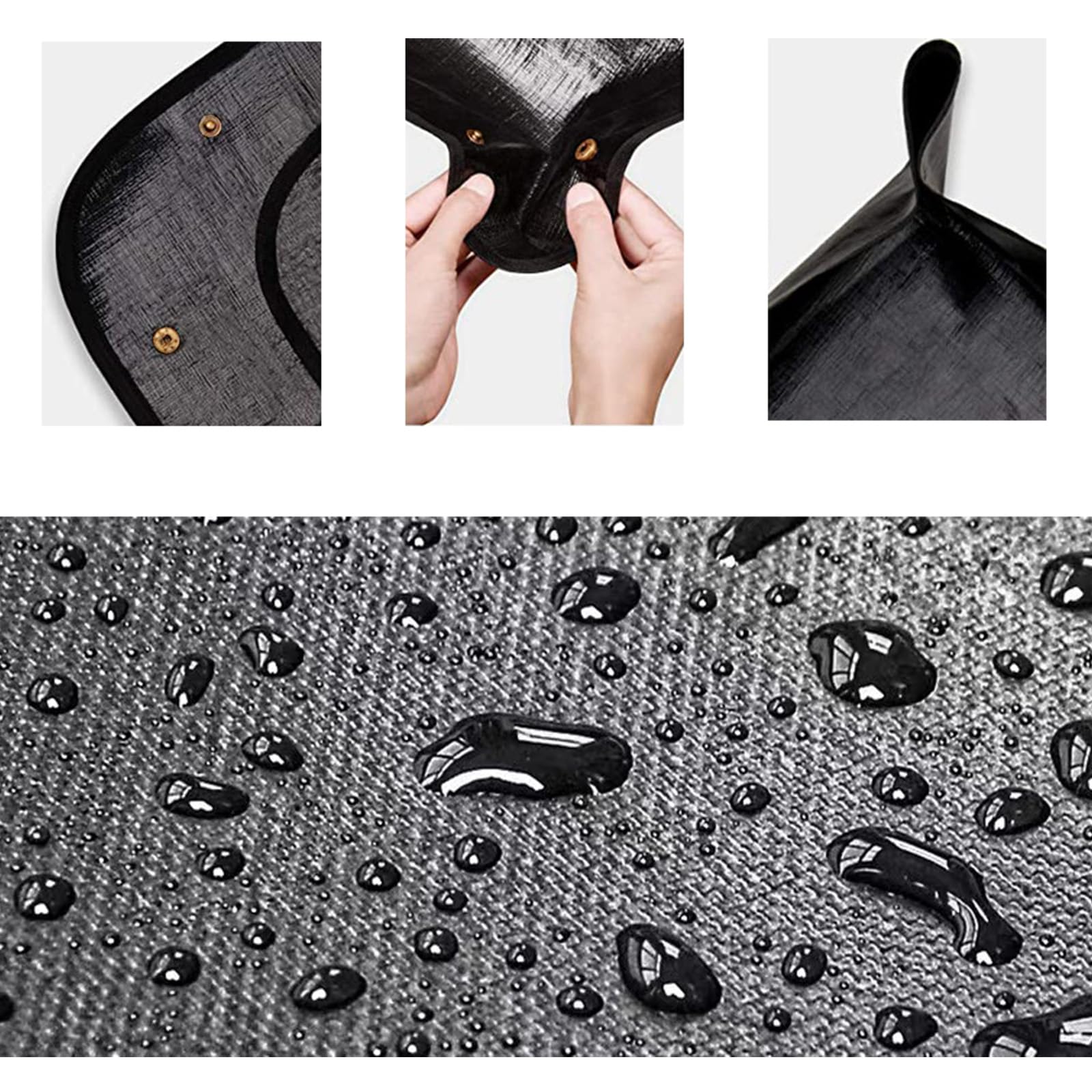WondMall foldable repotting mat stored compactly after gardening
