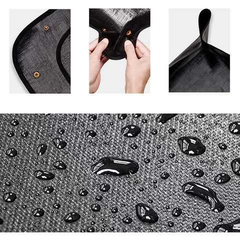 WondMall foldable repotting mat stored compactly after gardening
