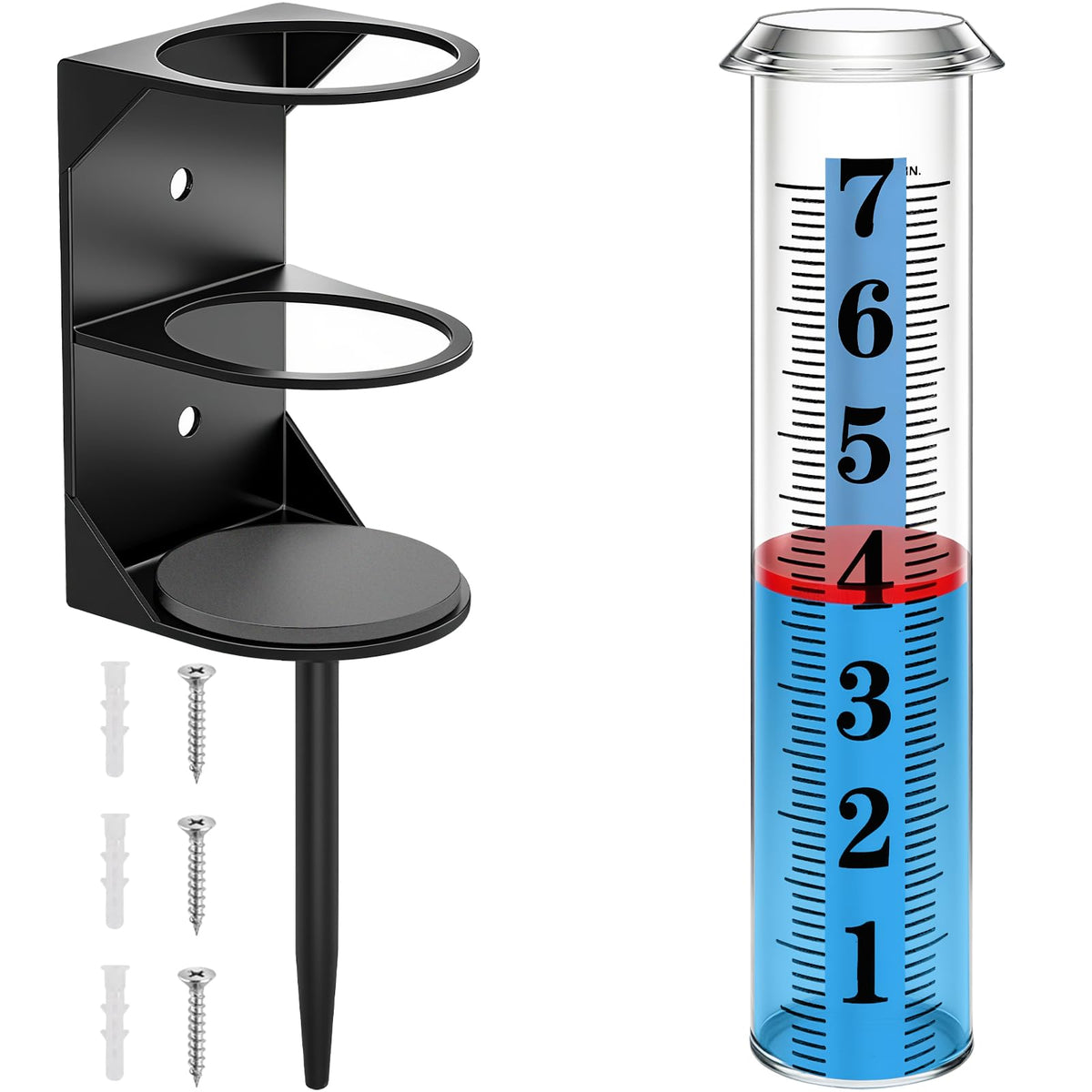WondMall rain gauge outdoor mounted in garden for accurate rainfall readings